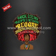 Afro Girl Direct To Film Vinyl Transfer for Black Woman T Shirt