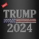 Bling Trump 2024 Rhinestone Heat Transfers for T Shirts