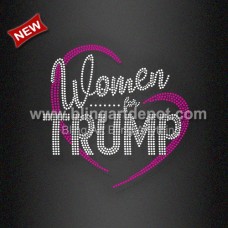 US Elections Transfer Women for Trump Rhinestone Hot Fix for Shirts