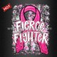 DTF Plastisol Transfer Pink Ribbon Fierce Fighter vinyl for Wholesale