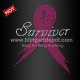 Custom Rhinestone Transfers Pink Ribbon Survivor for Breast Cancer Awareness 