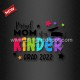 Hot Fix Proud MOM of a Kinder Grad 2022 PU Vinyl Transfer