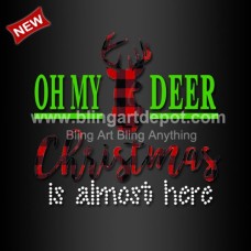 Beautiful Christmas Deer Buffalo Plaid Heat Printing Vinyl Transfers Iron on