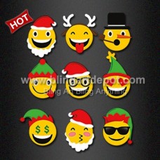 Hot Sale Christmas Design Face Smile Iron On Transfers