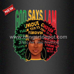 Beautiful Afro Lady Iron on Printing Heat Transfer Factory Sale