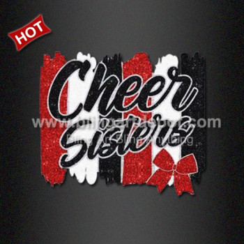 Cheer Sister Printable Heat Transfer Glitter Iron ons Wholesale Cheer Sister Printable Heat Transfer Glitter Iron ons Wholesale