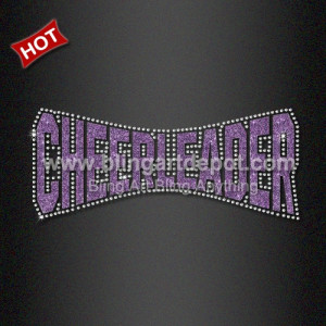 Bling CHEERLEADER Glitter Iron ons Transfer for Sports Bra