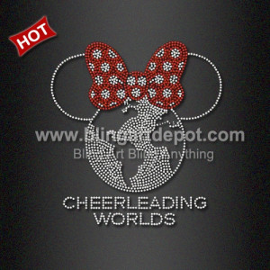 Cheerleading Worlds Rhinestone Motif for Sports Team Shirts Factory Sale