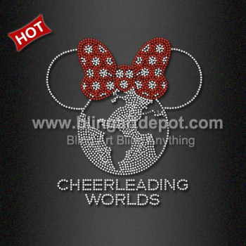 Cheerleading Worlds Rhinestone Motif for Sports Team Shirts Factory Sale Cheerleading Worlds Rhinestone Motif for Sports Team Shirts Factory Sale