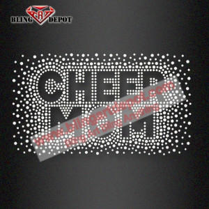 Cheer MOM Bling Hot Fix Transfer Rhinestones Cheer MOM Bling Hot Fix Transfer Rhinestones
