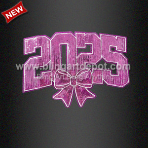 Shiny 2025 Sequin Iron On Patch