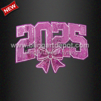 Shiny 2025 Sequin Iron On Patch