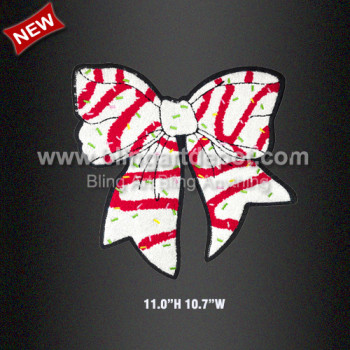 Iron On Baseball Bow Chenille Patch Iron On Baseball Bow Chenille Patch