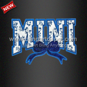 Shiny Iron On MINI Bow Chenille and Sequin Patches Shiny Iron On MINI Bow Chenille and Sequin Patches