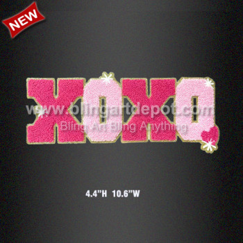 XOXO Chenille Glitter Iron On Patch XOXO Chenille Glitter Iron On Patch