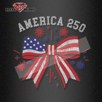 HOT America 250th Anniversary Rhinestone America Rhinestone Bow fireworks celebration Bling Design