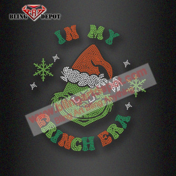 In My Grinch ERA Rhinestone Heat Transfers Wholesale Christmas Transfers