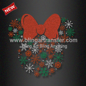 Christmas Snowflakes Rhinestone Heat Transfer Applique Wholesale