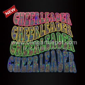 Beautiful Cheerleading Sequin Transfer with Neon Vinyl Film Wholesale