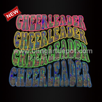 Beautiful Cheerleading Sequin Transfer with Neon Vinyl Film Wholesale Beautiful Cheerleading Sequin Transfer with Neon Vinyl Film Wholesale