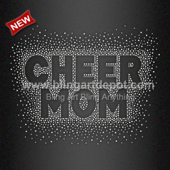 Hotsale Cheer Mom Rhinestone Heat Transfers for Sports Team Bra
