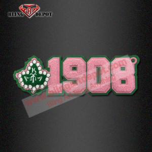 Chenille Number 1908 Patch Heat Transfer Chenille Number 1908 Patch Heat Transfer