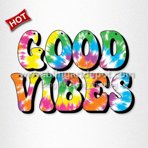 DTF Heat Press Vinyl Transfer Tie Die Good Vibes for Summer T Shirts DTF Heat Press Vinyl Transfer Tie Die Good Vibes for Summer T Shirts