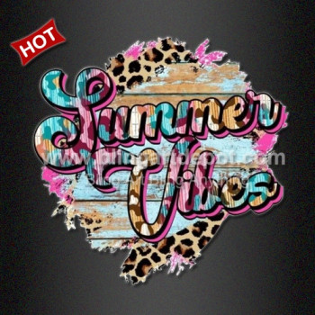 Summer Vibes DTF Ink Vinyl Leopard Transfer Wholesale Summer Vibes DTF Ink Vinyl Leopard Transfer Wholesale