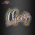 Rhinestone Cheer Glitter Iron On Appliques and Transfers 