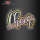 Rhinestone Cheer Glitter Iron On Appliques and Transfers Rhinestone Cheer Glitter Iron On Appliques and Transfers