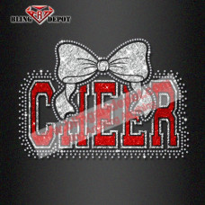 Cheer Bow Rhinestone Transfer Glitter Hotfix Cheer Bow Rhinestone Transfer