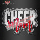 Cheer Mom Bling Hot Fix Rhinestone Transfer Iron On Heat Transfer