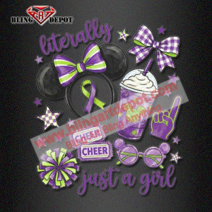 Cheer Pom Pom & Mickey Ear DTF Heat Transfer for Spirit Wear