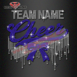 Cheer Bling for Cheerleaders Cheerleading Iron On Rhinestone Crystal