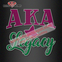 AKA Legacy Rhinestone Hotfix Transfer 