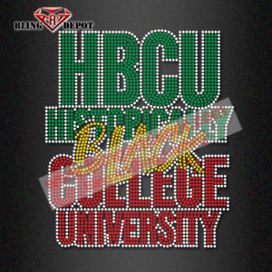 HBCU Historically Black College University Rhinestone Transfer