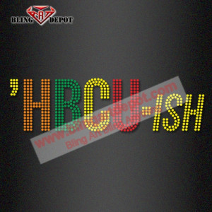 HBCU-ISH Pan African Color Rhinestone Hotfix Transfer