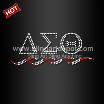 Rhinestone Hotfix DST Transfer for Woman Sorority Clothing Decoration