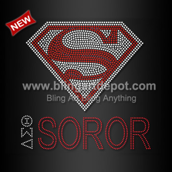 Custom Rhinestone DST Soror Transfers High Quality