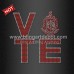 Bling Rhinestone VOTE Transfer Design for DST US Election Hot Sale