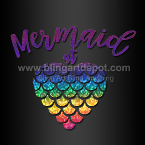 Colorful Mermaid Heat Transfers Foil Design for Decorating Kids Clothing Colorful Mermaid Heat Transfers Foil Design for Decorating Kids Clothing