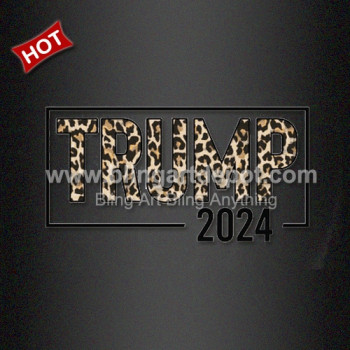 Donald Trump 2024 Leopard Print DTF Transfers for T-Shirts Donald Trump 2024 Leopard Print DTF Transfers for T-Shirts