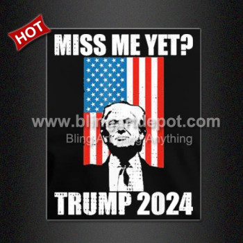 Miss Me TRUMP 2024 Heat Transfers Vinyl for Decoration