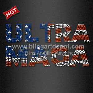 Bling Rhinestone Ultra MAGA Transfers Iron ons for Shirts 