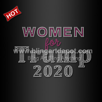 Hot Sale Women for Trump 2020 Rhinestone Transfers Wholesale Hot Sale Women for Trump 2020 Rhinestone Transfers Wholesale