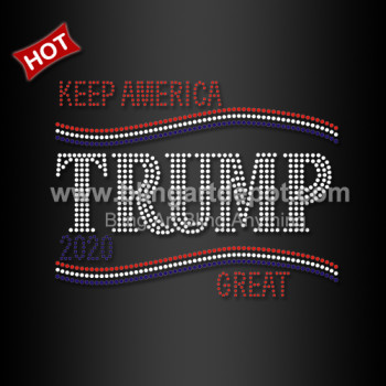 Custom Design Keep America Great Rhinestone Iron on Trump Transfers