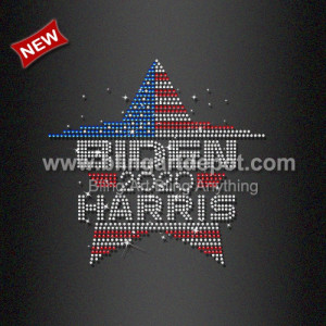 Beautiful T Shirt Transfer BIDEN HARRIS Rhinestone Transfers Iron ons