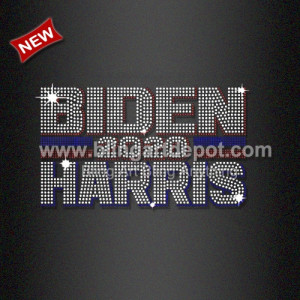 Bling Rhinestone Heat Transfer BIDEN HARRIS for US President T Shirts
