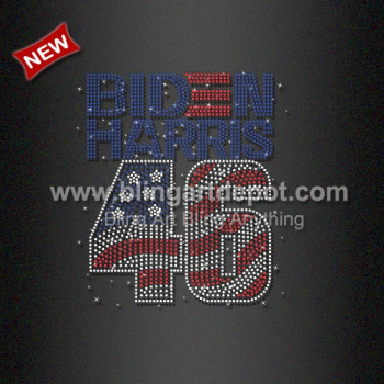 Best Selling Hot Fix Rhinestone BIDEN HARRIS Templates for Apparels