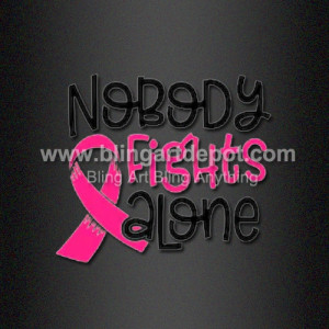 Ribbon Design Noboday Fight Alone Heat Transfer DTF for Cloth Ribbon Design Noboday Fight Alone Heat Transfer DTF for Cloth